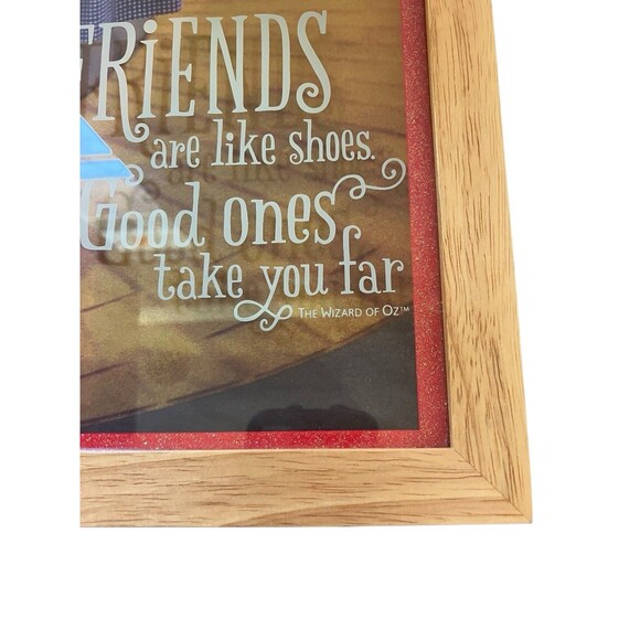 Hallmark Wizard of Oz Quote Art Friends Are Like Shoes Framed Dorothy Ruby Shoes - Picture 9 of 15